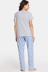 Rosaline Mystic Wonders Knit Poly Pyjama Set - Chambray Blue — thumbnail 3